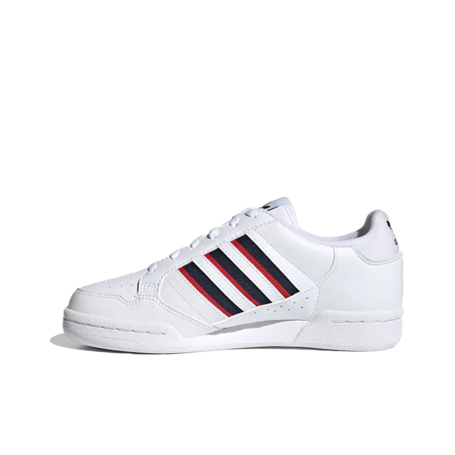 Adidas Originals Continental 80 Устойчивый к истиранию Низкий Топ Детские Скейтбординг Белый Красный Синий