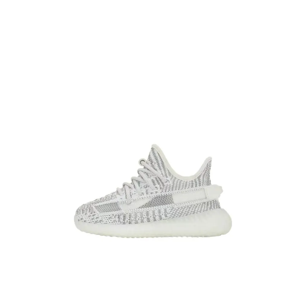 Adidas Originals Yeezy Boost 350 V2 Angel 'Static' Низкий Топ Спортивная Повседневная Обувь Серый Белый Для Малышей и Детей