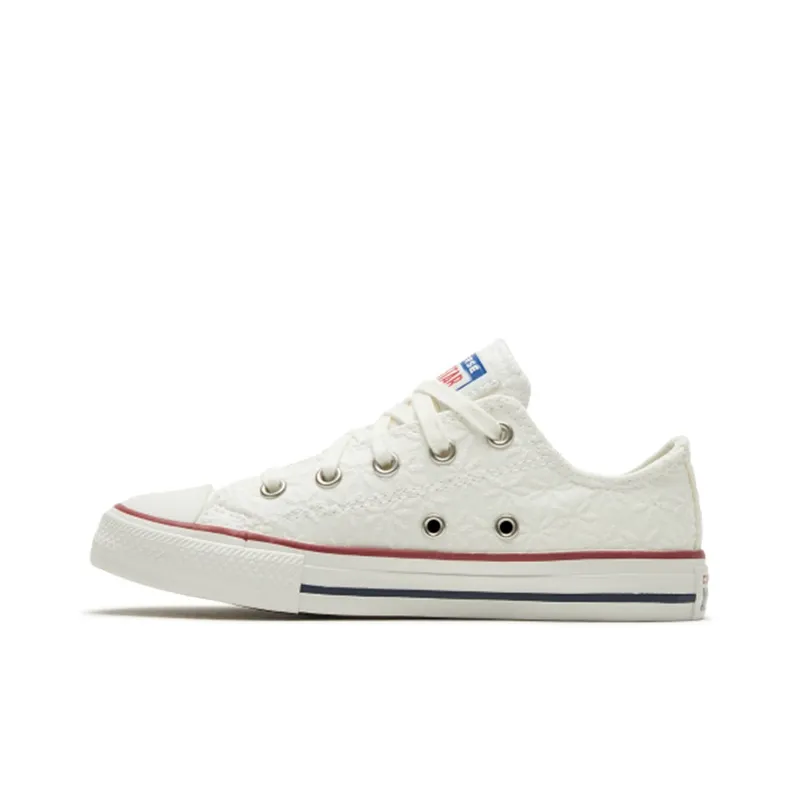 Converse Chuck Taylor All Star Low Top Kids Canvas Shoes White Teenagers