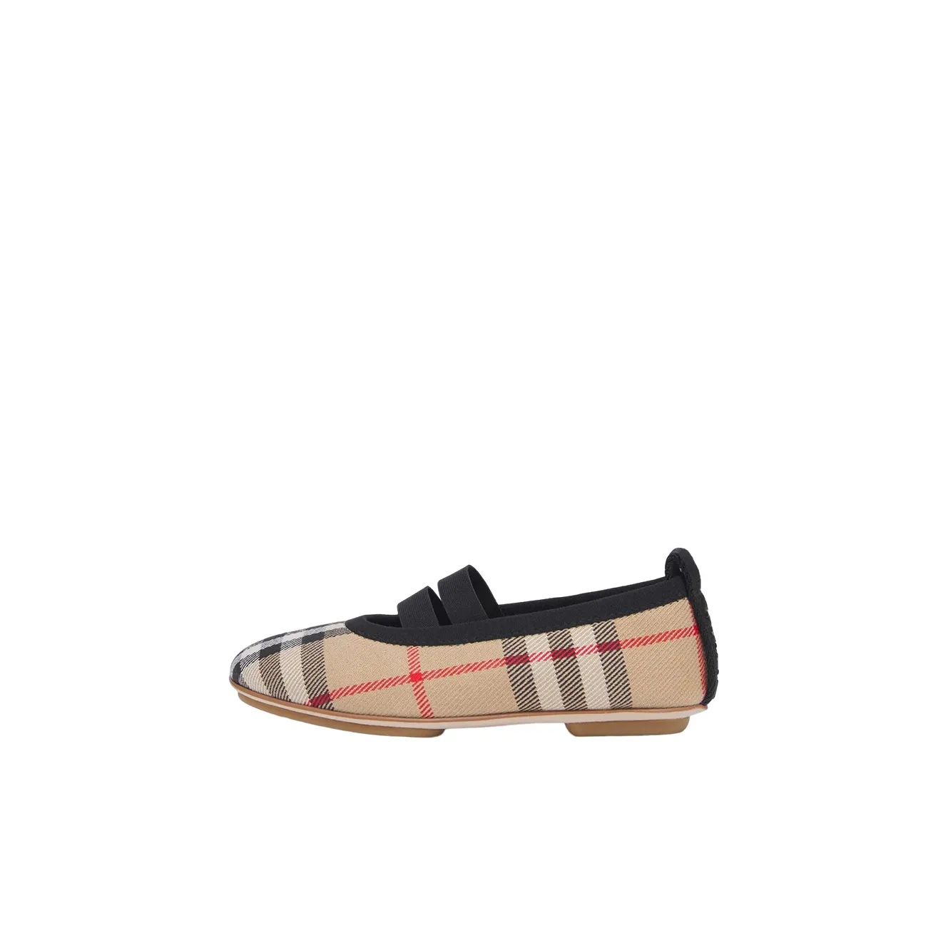 Burberry Kids Logo-detail Vintage Check Cotton Ballerina Shoes