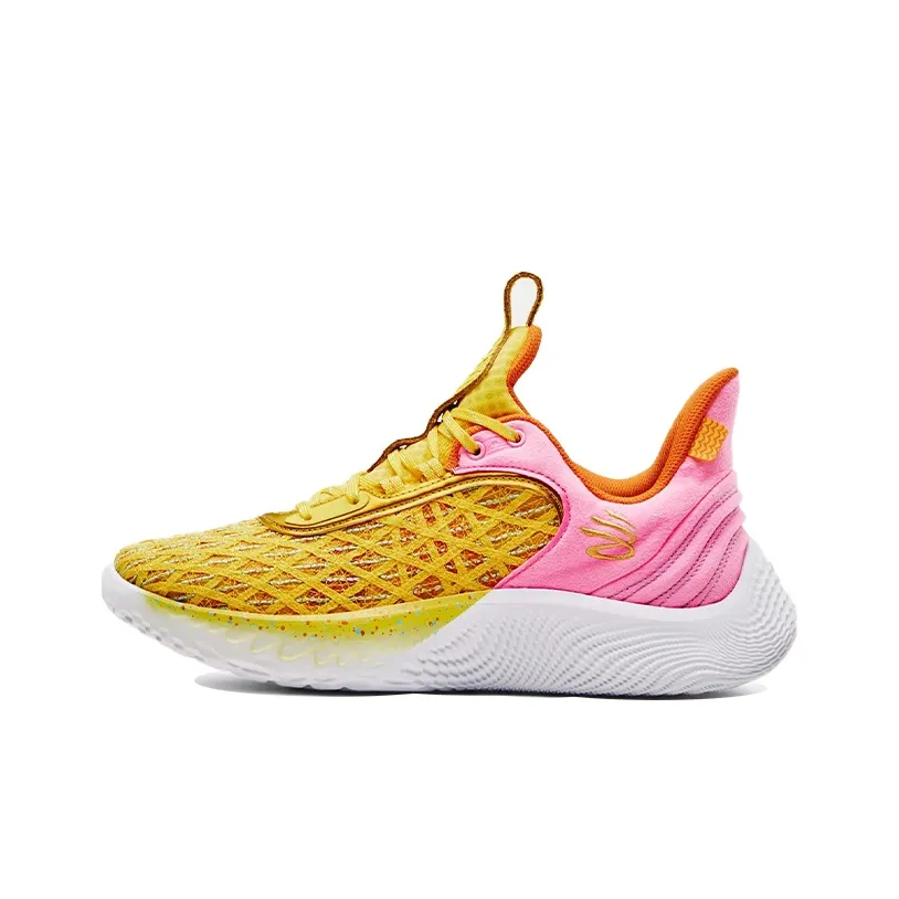 SESAME STREET x Under Armour Curry 9 Low Top Performance Basketball Shoes Lemon