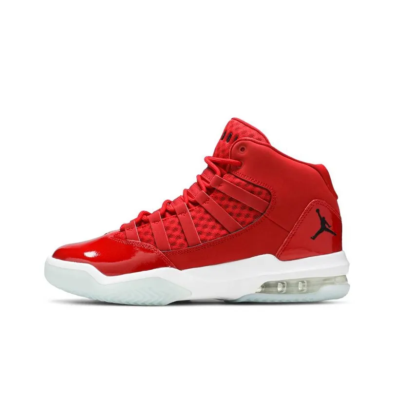Jordan Max Aura 'Gym Red' Slip Resistant High Top Children's Basketball Shoes Red Teenagers
