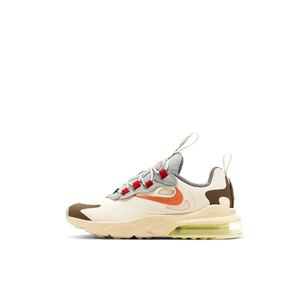 Travis Scott x Nike Air Max 270 Кактусовый Trails Low Топ KIDS Lifestyle Shoes Коричнево-желтый для детей 3-7 лет