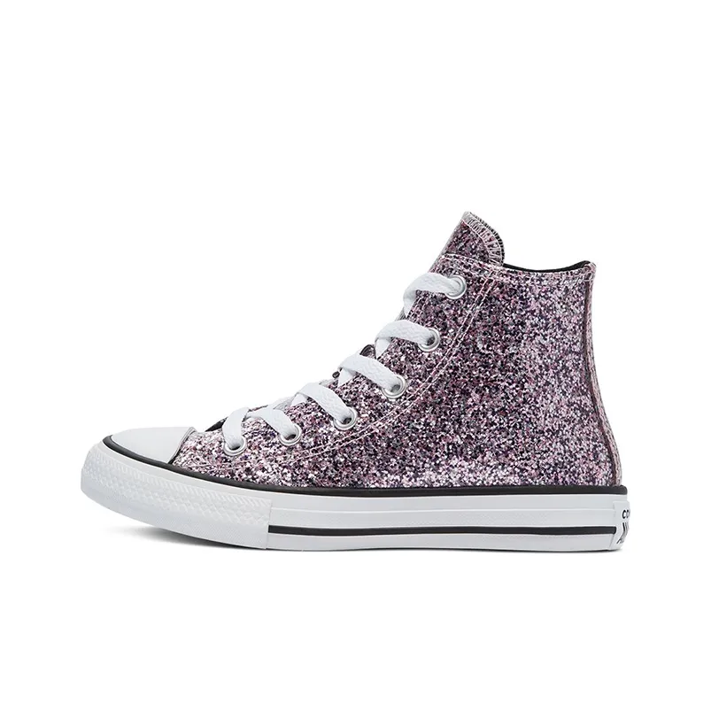 Converse All Star Series High Top Kids Canvas Shoes Glitter Teenagers