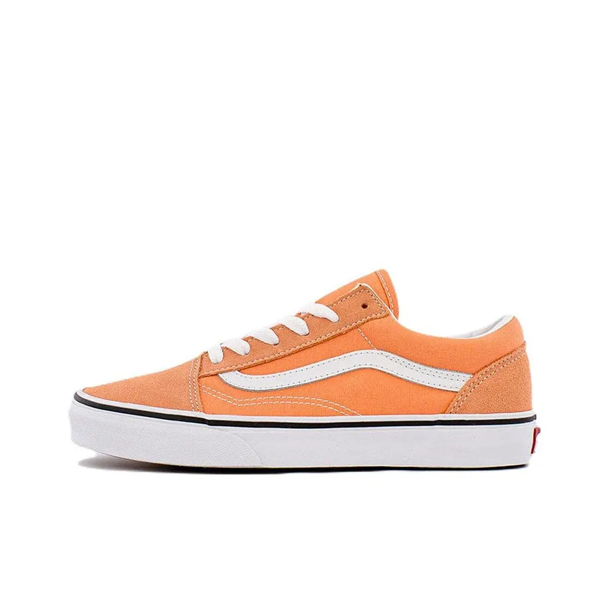 Vans Old Skool Collection Low Top Kids' Skateboarding Shoes Orange Teenagers