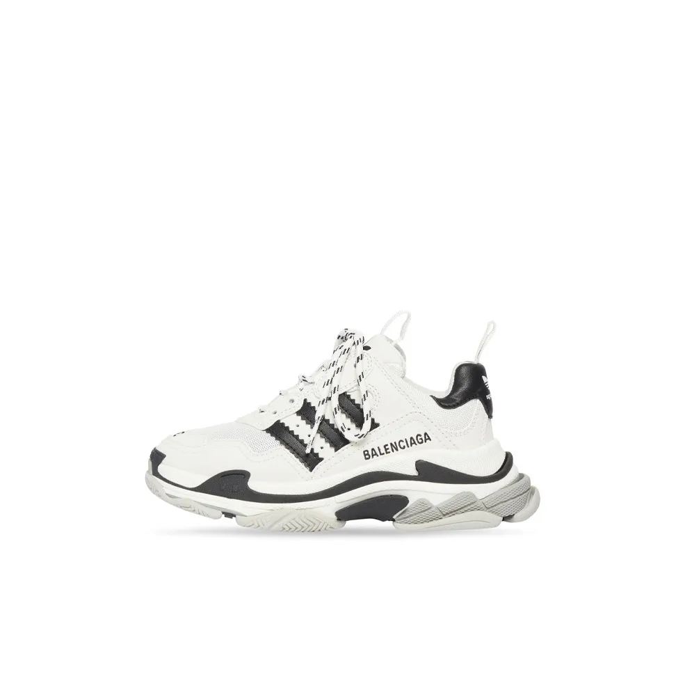 Adidas Originals x Balenciaga Triple S Low Топ Детские Лайфстайл Кроссовки Белый Черный Для детей 3-7 лет