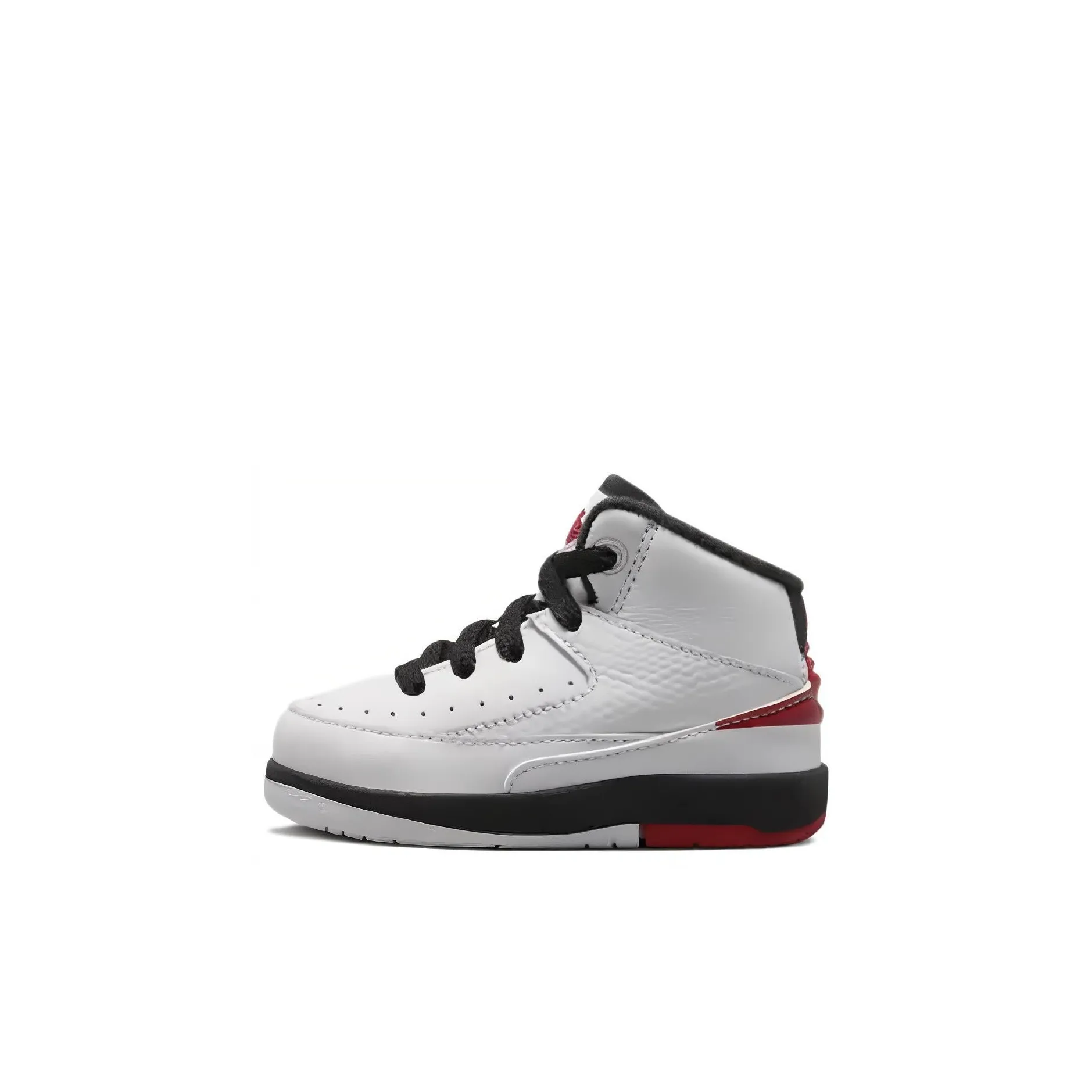 Jordan Air Джордан 2 Нижняя юбка Устойчивая к истиранию Высокий топ Обувь для малышей Белый черный красный Для младенцев и малышей