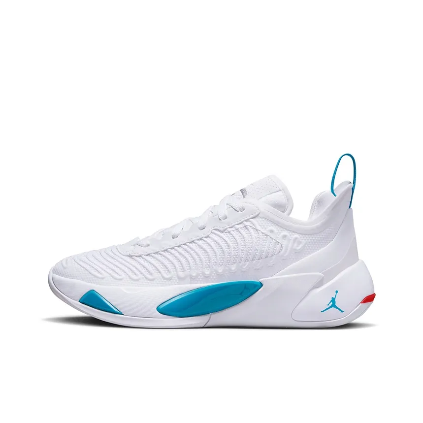 Джордан Luka 1 Устойчивый к истиранию Низкий Топ Детские Баскетбольные Кроссовки Белый