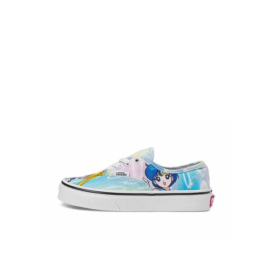 MEISHAONVZHANSHI x Vans Authentic Series Низкие Кроссовки для скейтбординга Синие и Розовые для детей 3-7 лет
