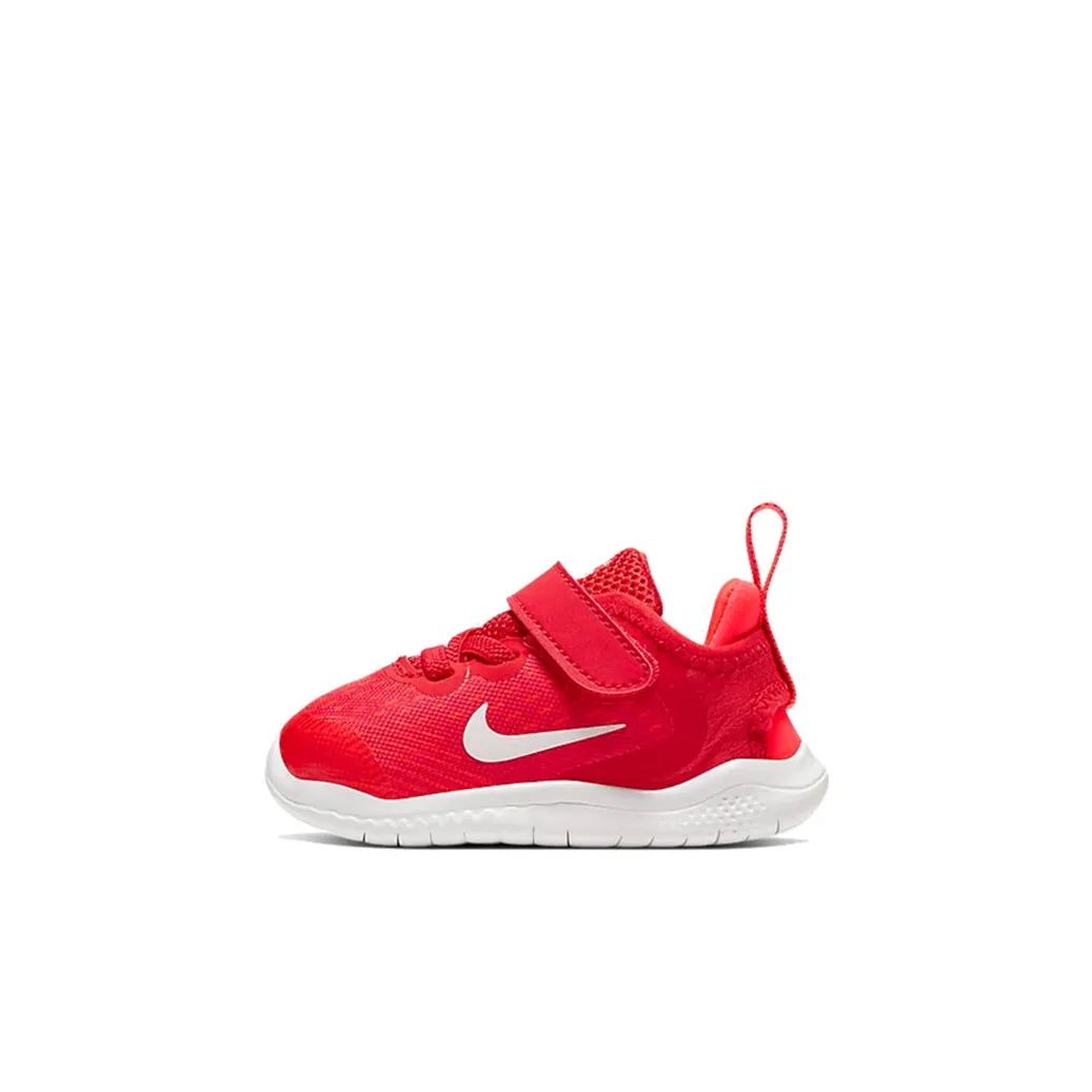 Nike Free RN Low Топ Беговые кроссовки Красный Выпуск 2018 года Для малышей и детей дошкольного возраста