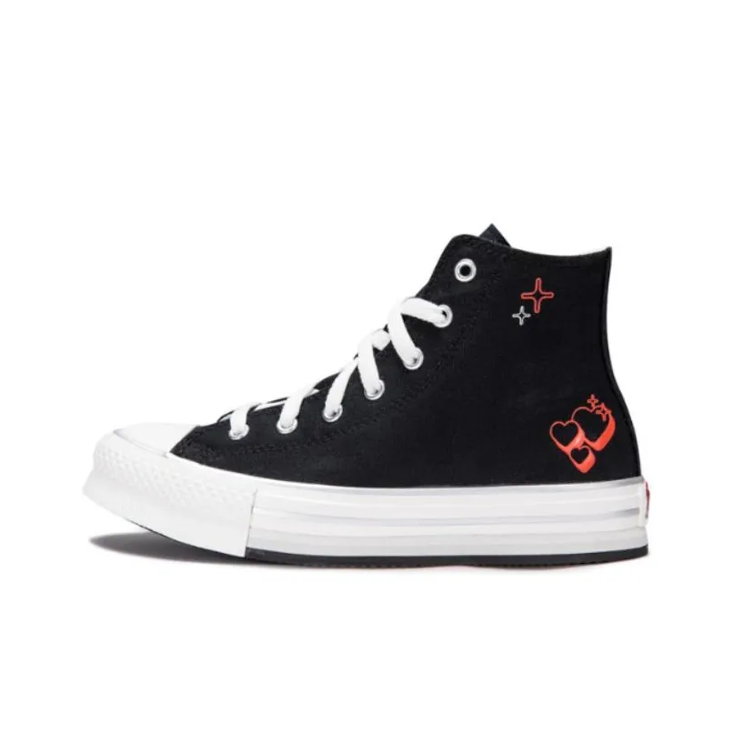 Converse Chuck Taylor All Star Износостойкие Дышащие Высокие Кеды для Детей Черные