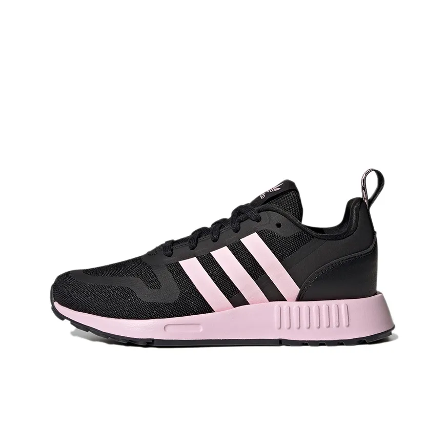 Adidas Originals MULTI J Устойчивый к истиранию низкий топ Детские беговые кроссовки Черный Розовый