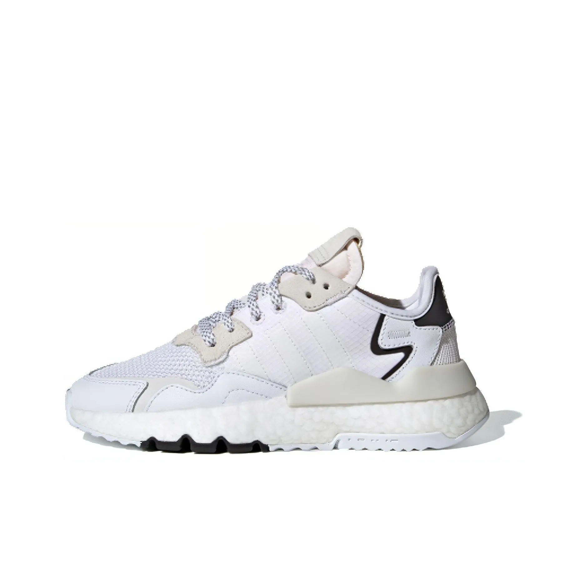Adidas Originals Nite Jogger Low Top Sports Casual Shoes White Brown Teenagers