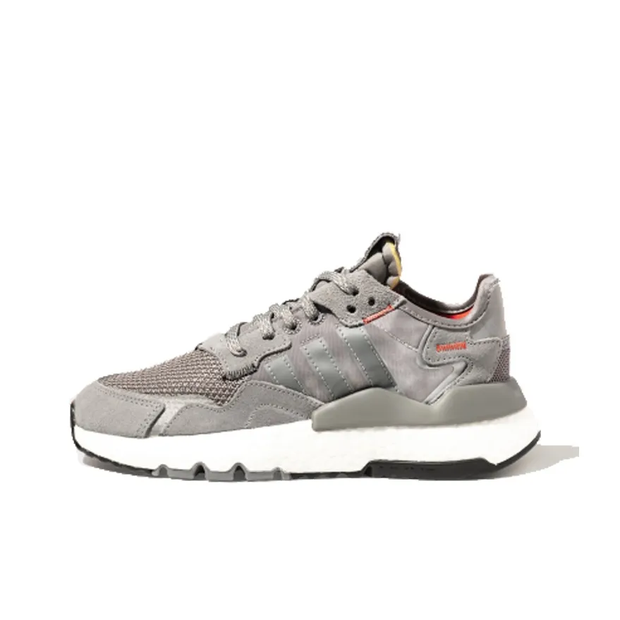 Adidas Originals Nite Jogger J Low Топ KIDS Lifestyle Shoes Серый Серебряный