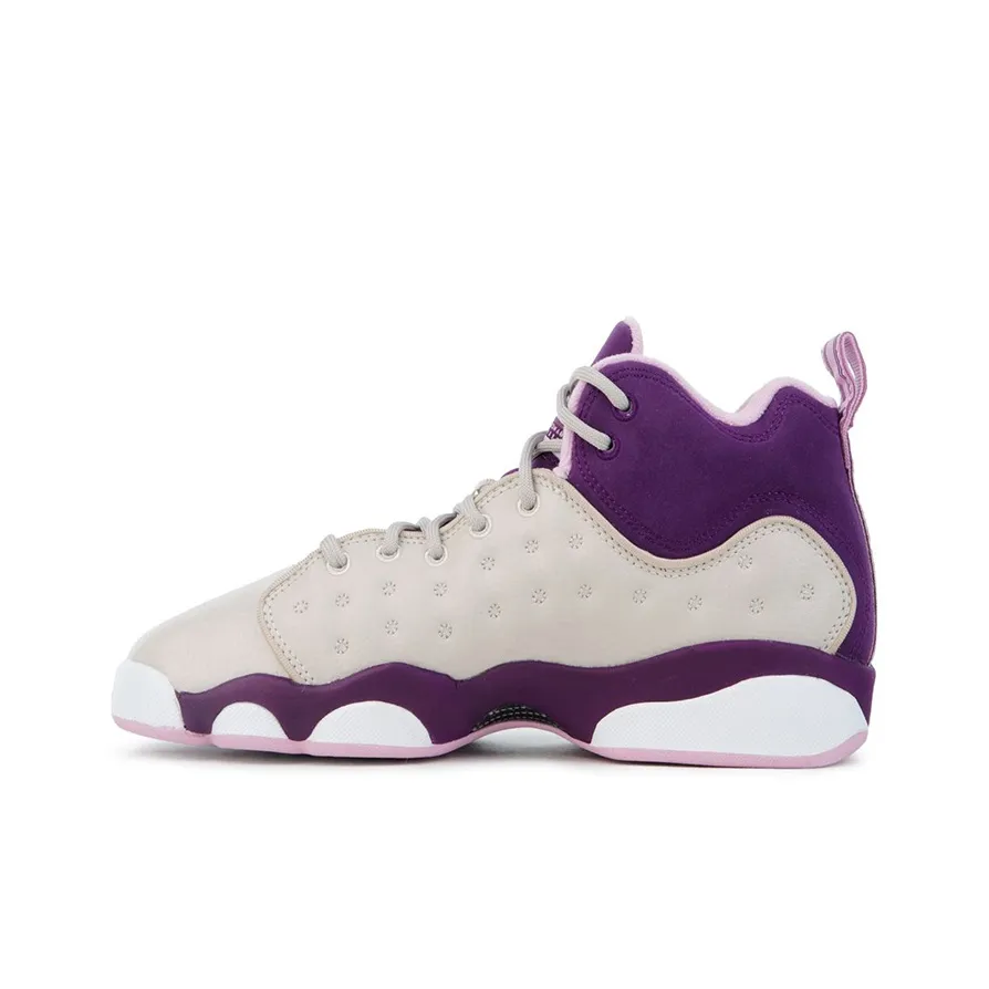 Jordan Jumpman Team II Mid-Top Children's Basketball Shoes Gray Purple Teenagers