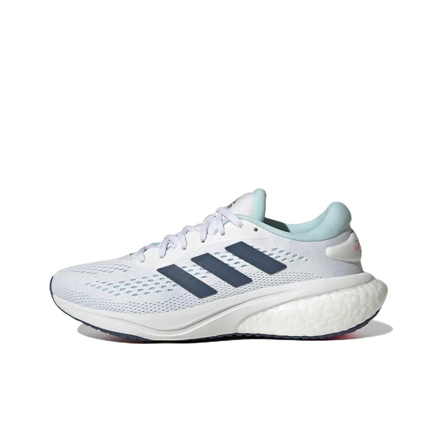 Adidas Supernova 2 J Abrasion Resistant Breathable Low Top Kids' Running Shoes White Blue
