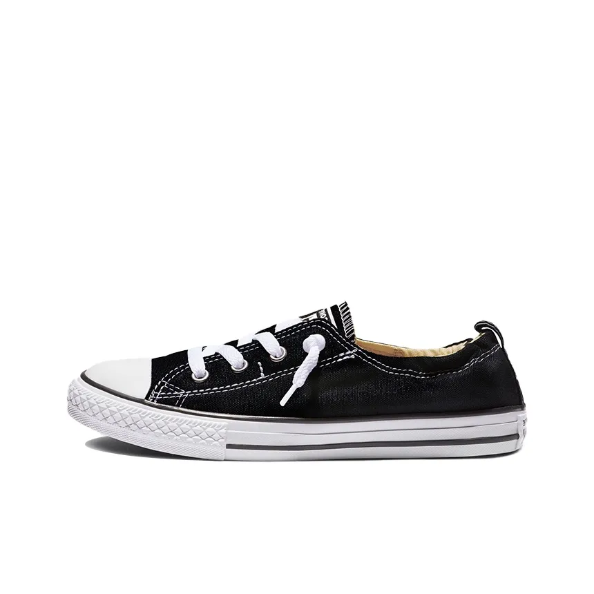 Converse Chuck Taylor All Star SHORELINE Низкая Юбка Низкий Топ KIDS Кеды Черный Белый Подростки
