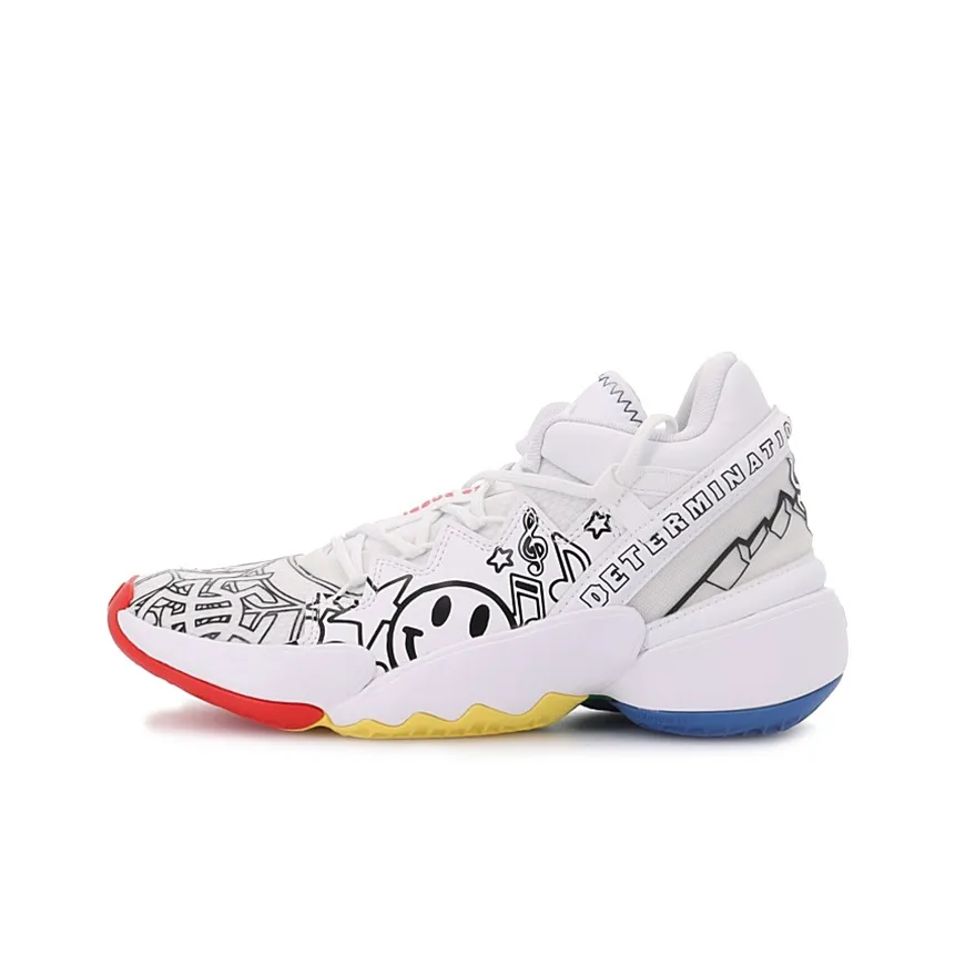 Adidas D.O.N. Issue #2 Abrasion Resistant Breathable Low Top Basketball Shoes White