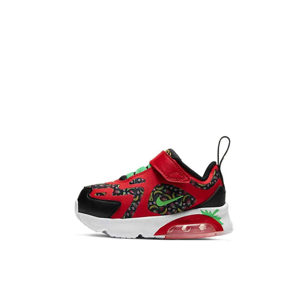 Nike Air Max 200 Slip Resistant Cushioning Wear Resistant Breathable Low Top Toddler Shoes Black Red Infant And Toddler