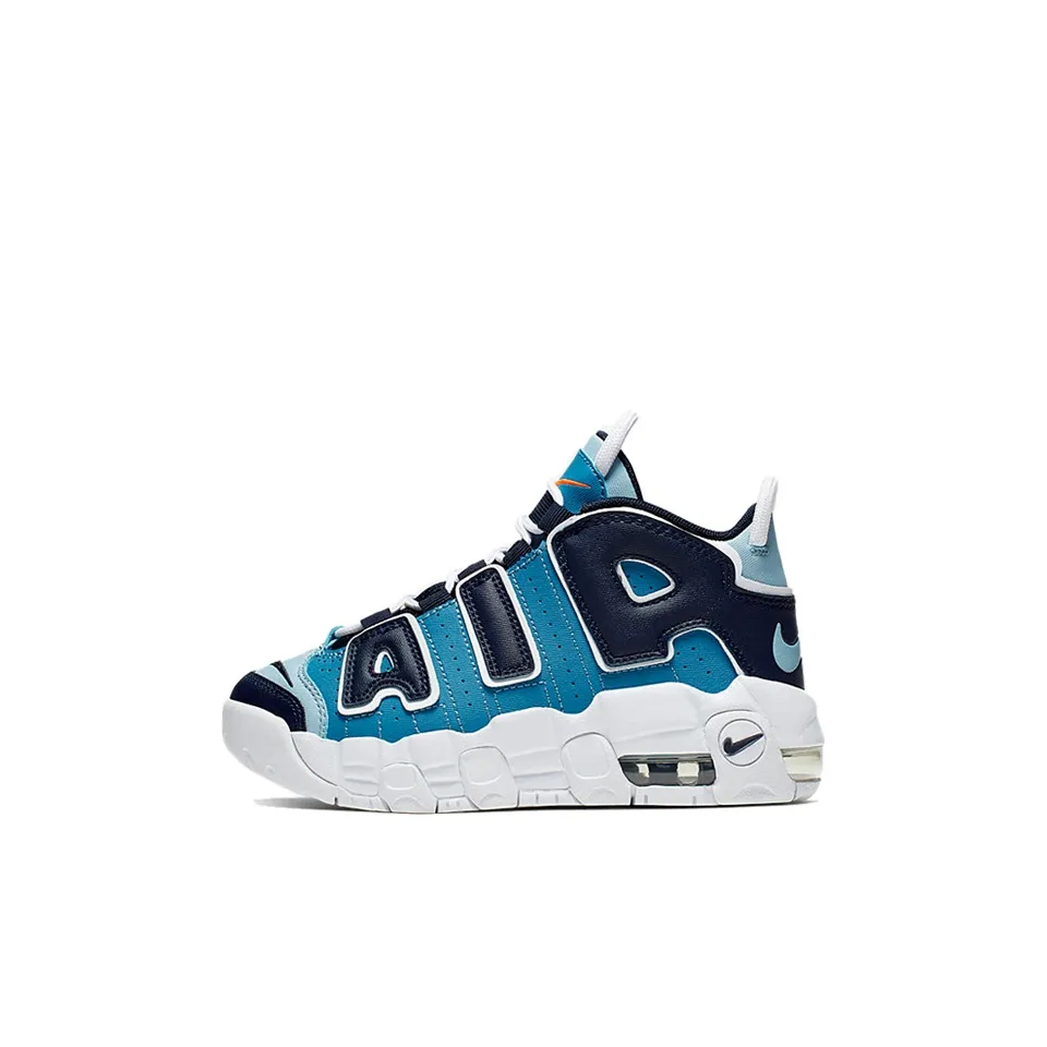 Nike Air More Uptempo Синий 96 Деним BP Детские баскетбольные кроссовки Деним для детей 3-7 лет