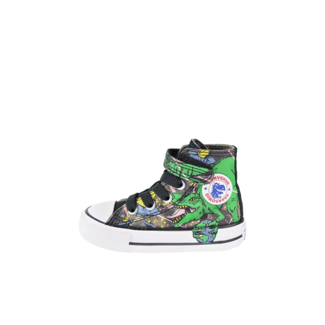 Converse Chuck Taylor All Star INTERSTELLAR Dinos Наклеенный Высокий Топ Повседневные Кеды Тауповый Для Малышей и Детей