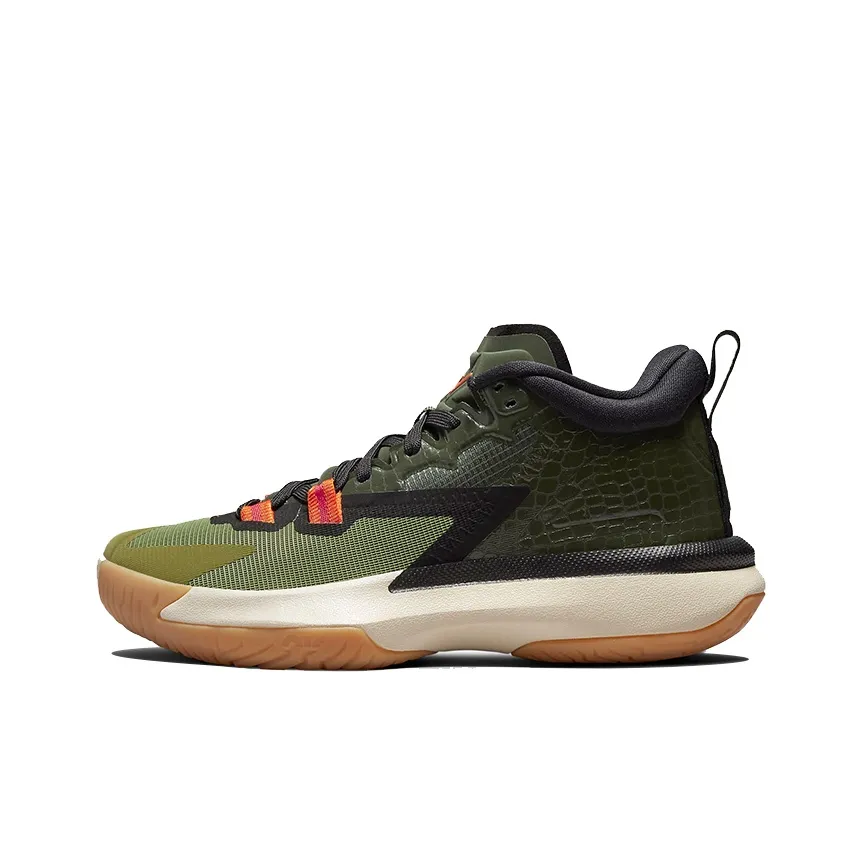 Джордан Zion 1 Нижняя юбка Резистентные амортизаторы с свойствами устойчивости к истиранию MID Детские баскетбольные кроссовки