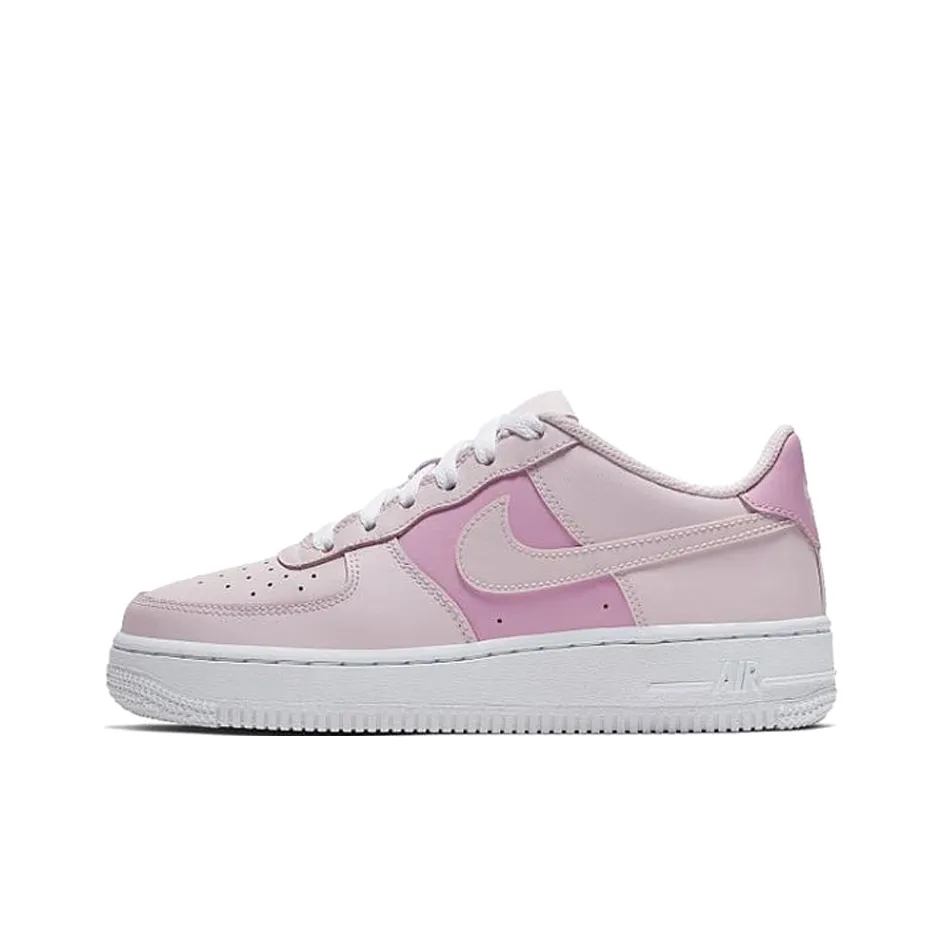 Nike Air FORCE 1 Slip-on Устойчивый к истиранию Низкий Топ Детские Скейтбординги Вишневый цветок Розовый