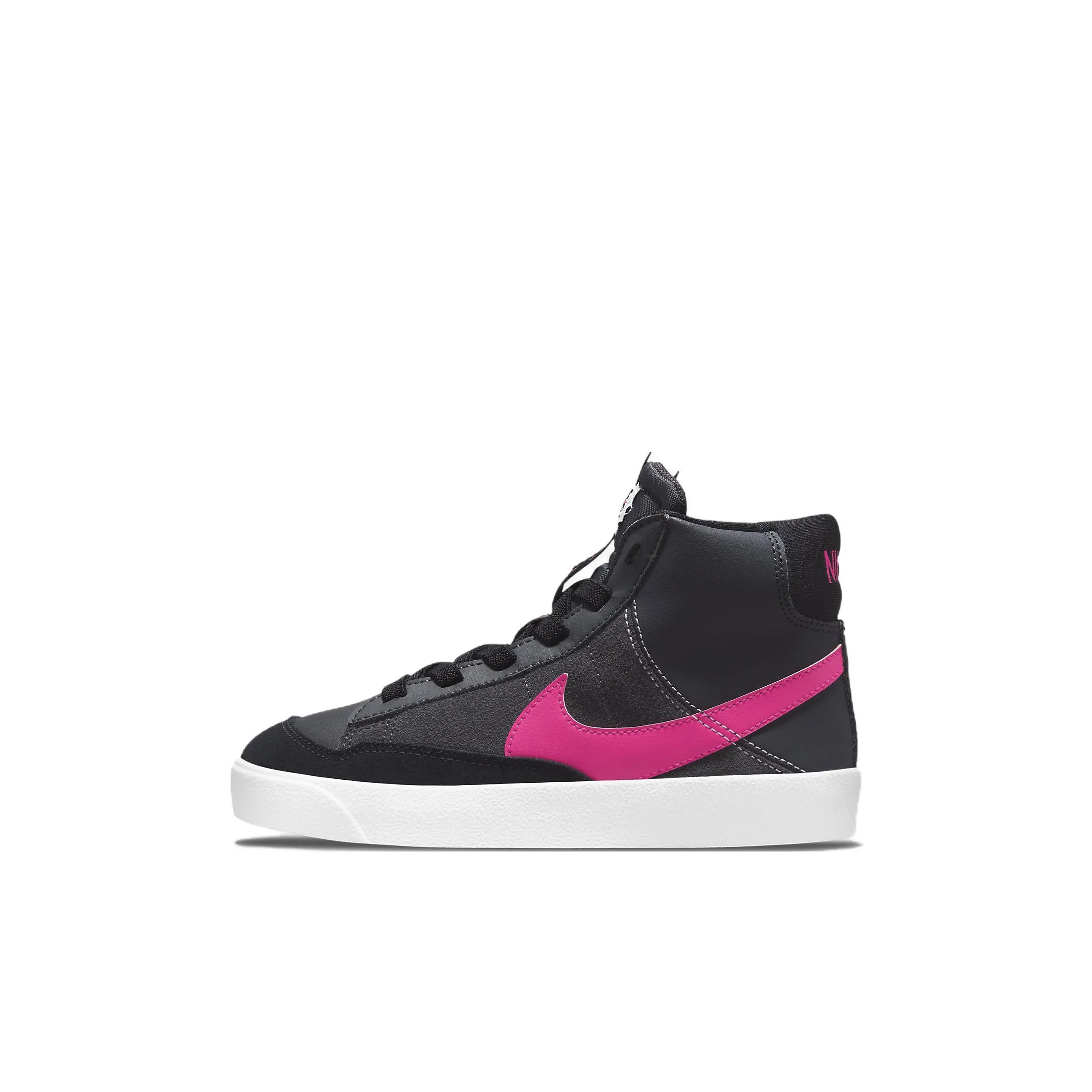 Nike Blazer 77 SE D MID Топ Детские Скейтбординги Черно-розовый Children Возраст 3-7 лет