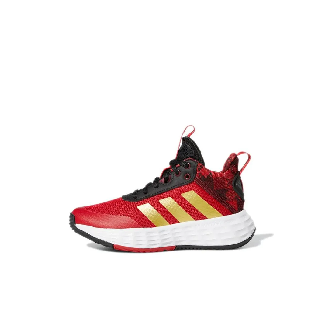 Adidas OwnTheGame 2.0 Abrasion Resistant Mid Top Children's Basketball Shoes Red Kids'