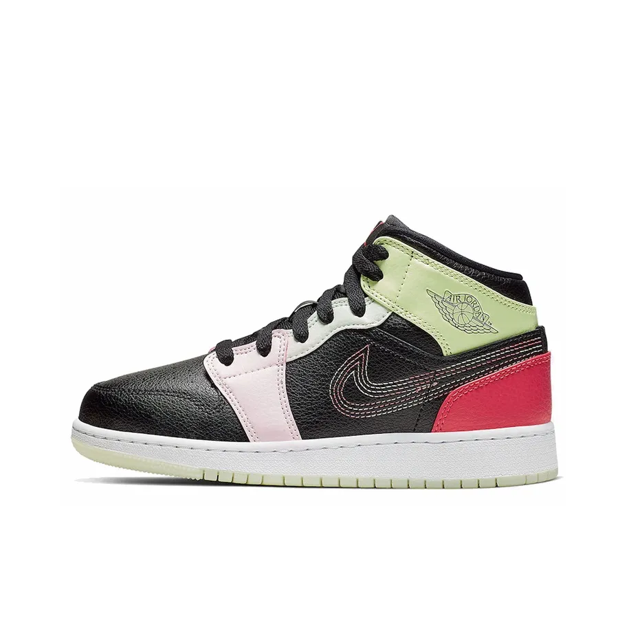 Jordan 1 Mid Glow-In-The-Dark GS