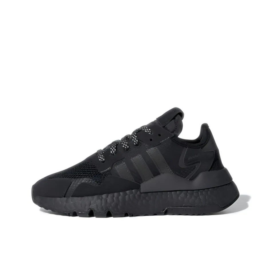 Adidas Originals Nite Jogger Амортизация Низкий Топ Детские Лайфстайл Кроссовки Черный Подростки