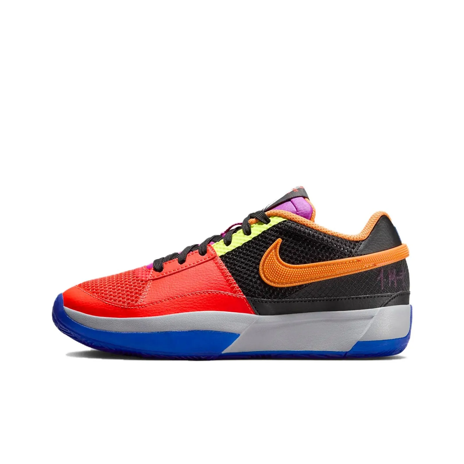 nike Ja 1 Ja Morant 1 Slip-Resistant Shock Absorbers Low Top Детские Баскетбольные Кроссовки Красный Черный