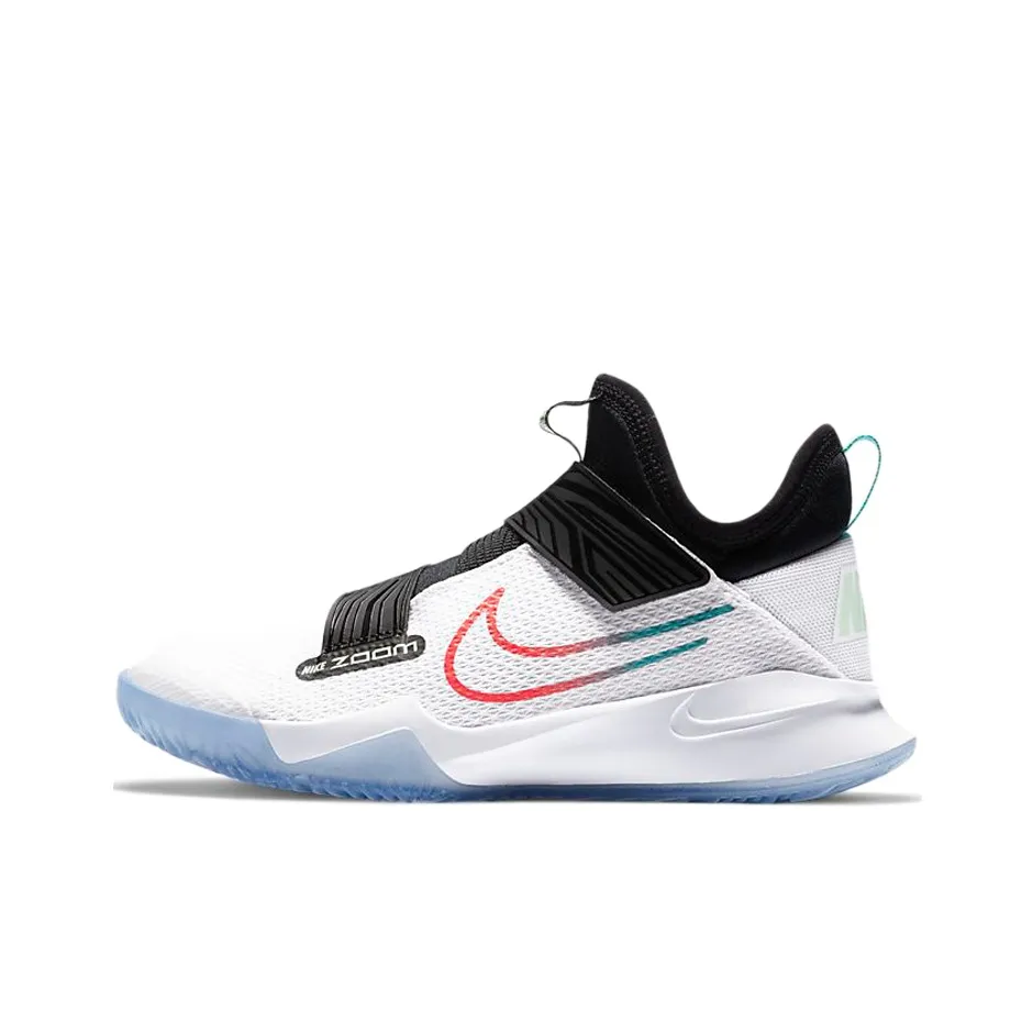 Nike Zoom Flight Rebound Low Top Детские Баскетбольные Кроссовки Белый Зеленый Красный