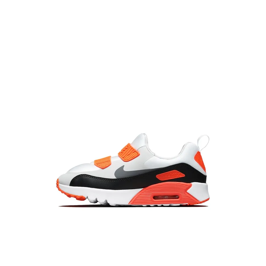 Nike Air Max 90 Low Топ Беговые кроссовки Черный белый красный для детей 3-7 лет