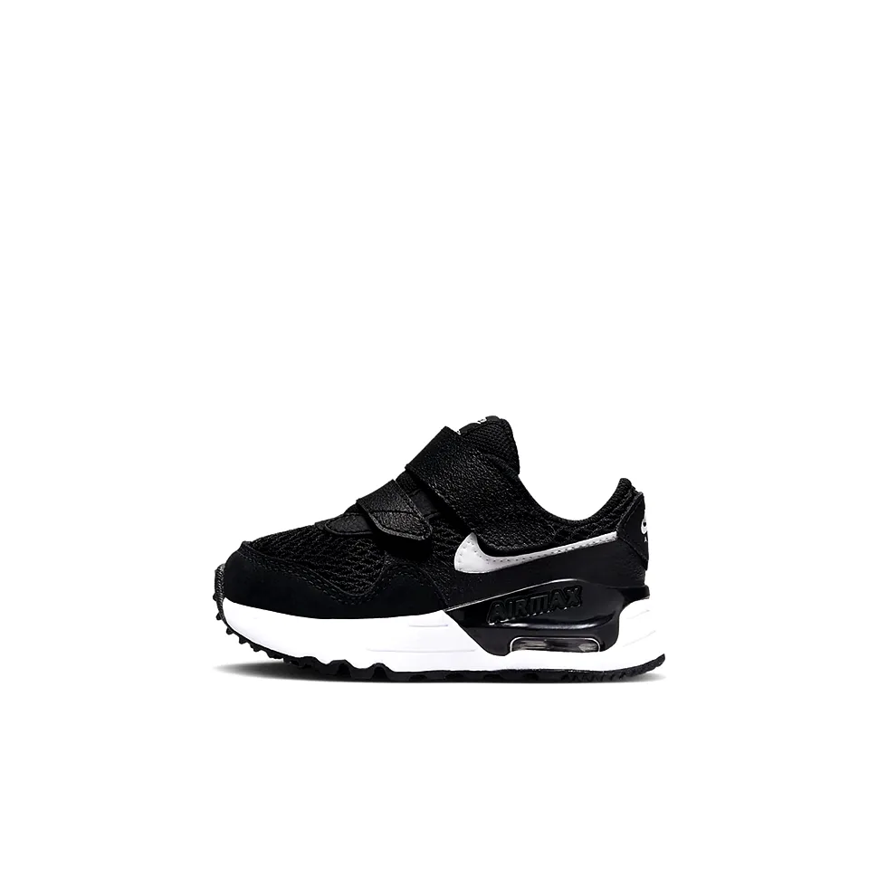 Nike Air Max SYSTM Амортизация Износостойкий Низкий Топ Обувь для малышей Черный Infant And Toddler