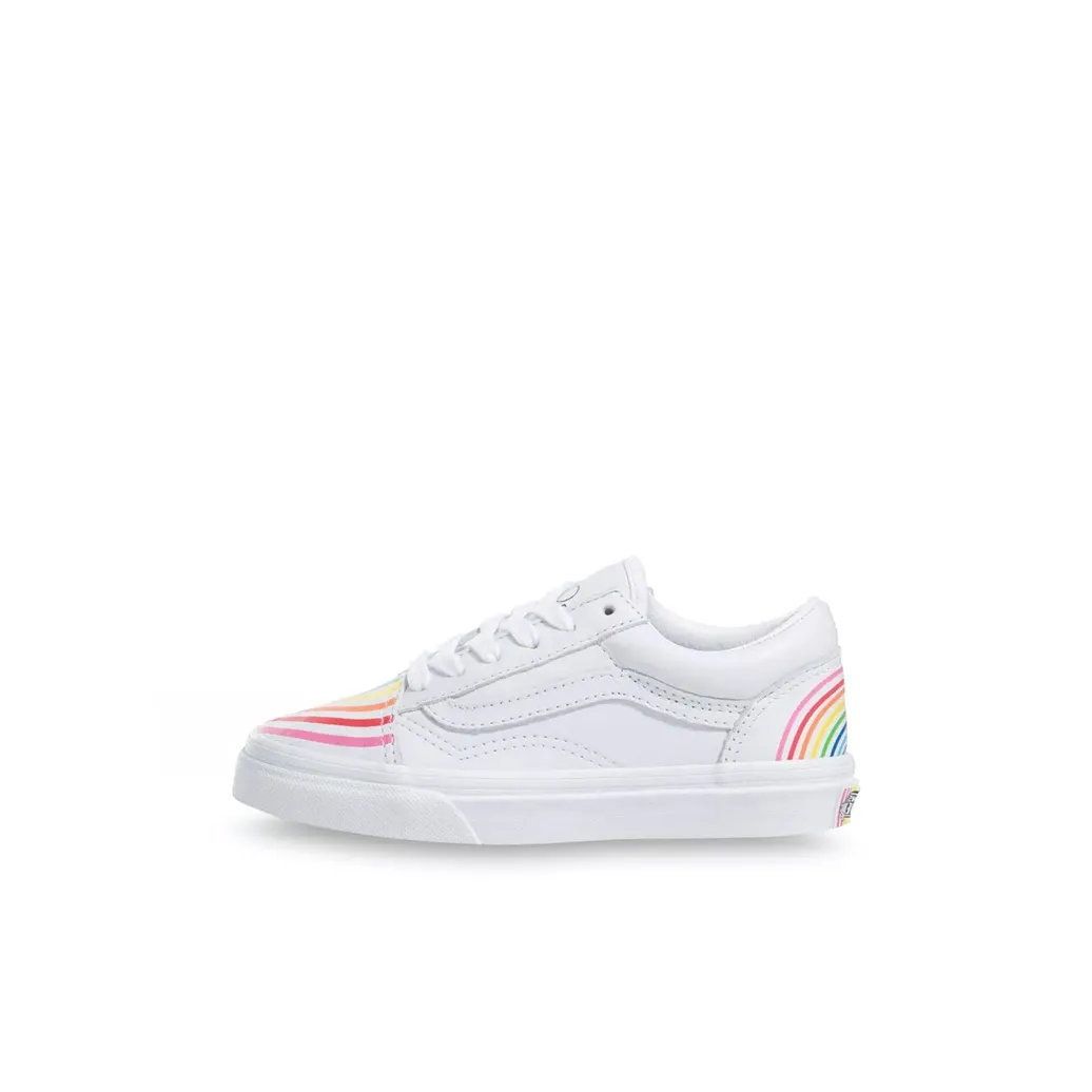 Flour SHOP x VANS Old Skool Low Топ Детские Скейтбординги Белый радужный для детей 3-7 лет