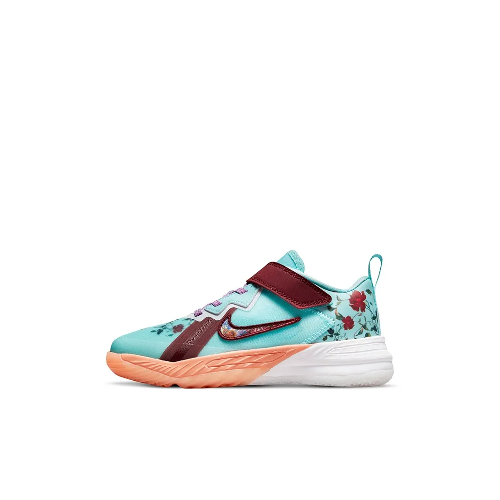 Nike Lebron 18 Low 'Цветочный' Джеймс 18 Low Топ Баскетбольные кроссовки для игры Синий красный Дети 3-7 лет