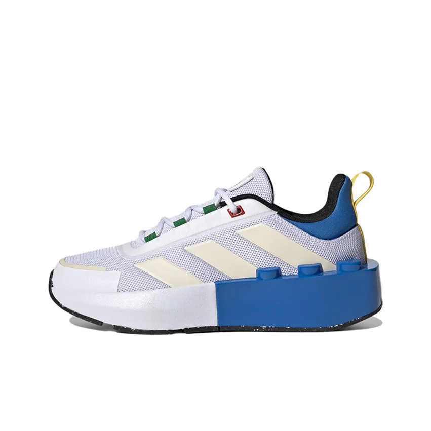 LEGO x Adidas Tech Rnr Лайфстайл Устойчивый к истиранию Низкий Топ Детские Лайфстайл Обувь Белый Синий Подростки