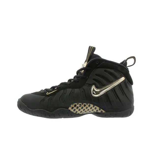 Nike Foamposite Pro Амортизаторы Shock противоскользящие кроссовки Slip-resistant MID детские баскетбольные кроссовки с жидким золотом для подростков