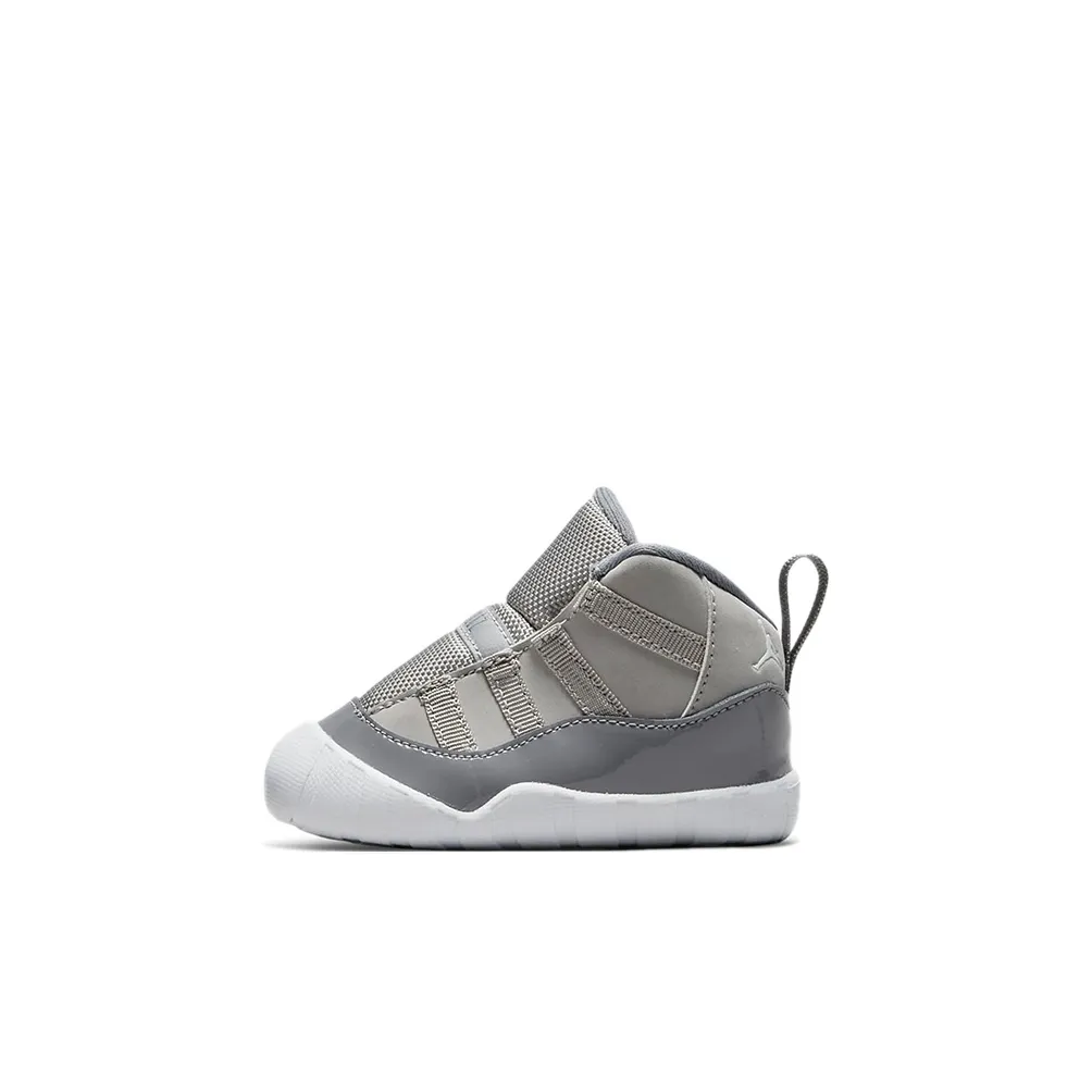 Jordan Air Jordan 11 Crib BOOTIE Амортизация Устойчивость к истиранию Дышащий MID Топ Обувь для малышей Gray Infant And Toddler