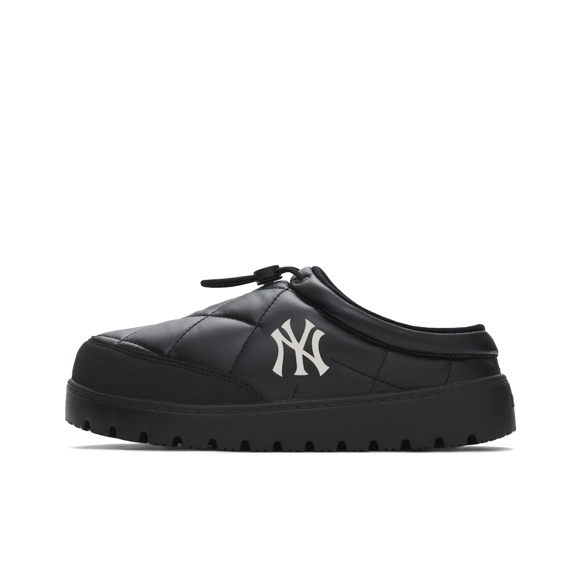 MLB New York Yankees Abrasion Resistant Slip Resistant Vintage Diamond Pattern Embossed Cotton Mules Unisex Black
