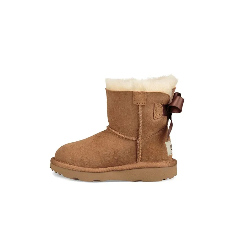 UGG Bailey Bow II Детские ботинки Каштаново-коричневый для детей 3-7 лет