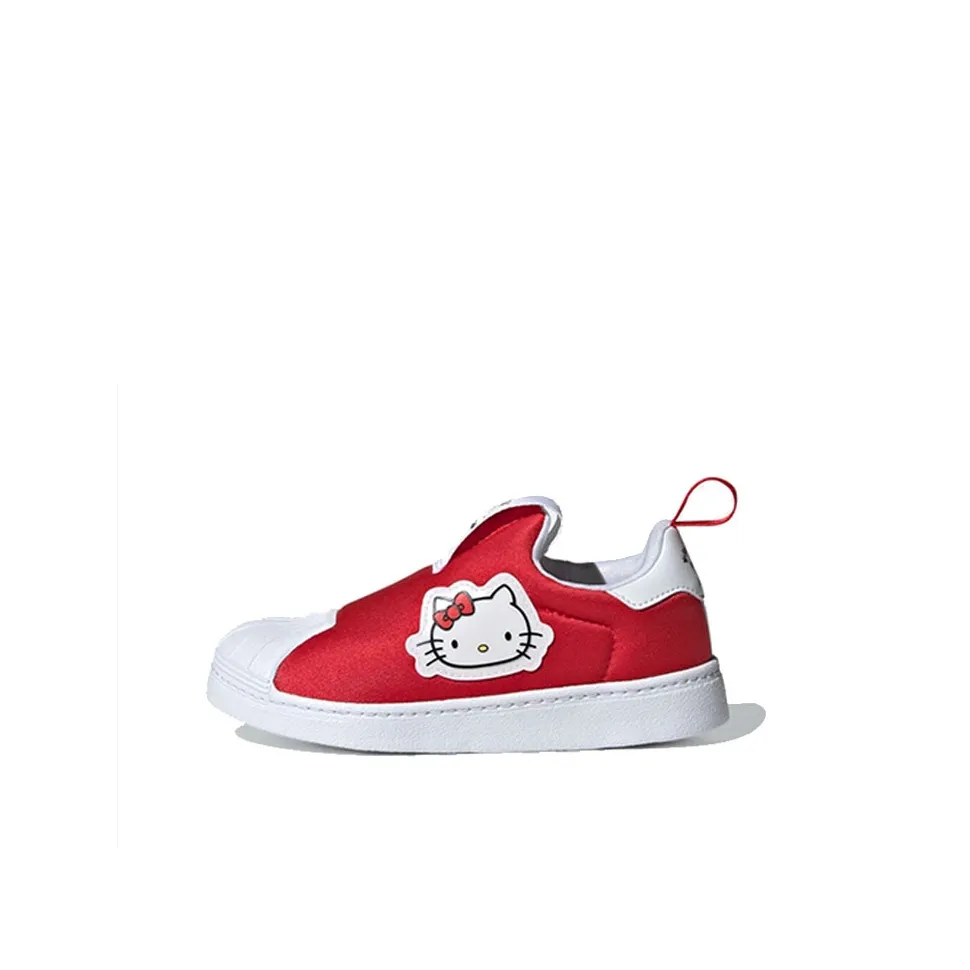 Hello Kitty x Adidas Originals Superstar Series Sst360 Low Топ Скейтборд Кроссовки Красный Дети Возраст 3-7 Лет