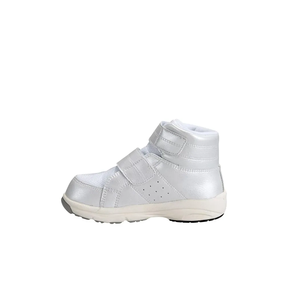 Asics GD Walker Hi GD Walker Mini Hi High Топ Детские беговые кроссовки Белый Серебряный Children Возраст 3-7 лет