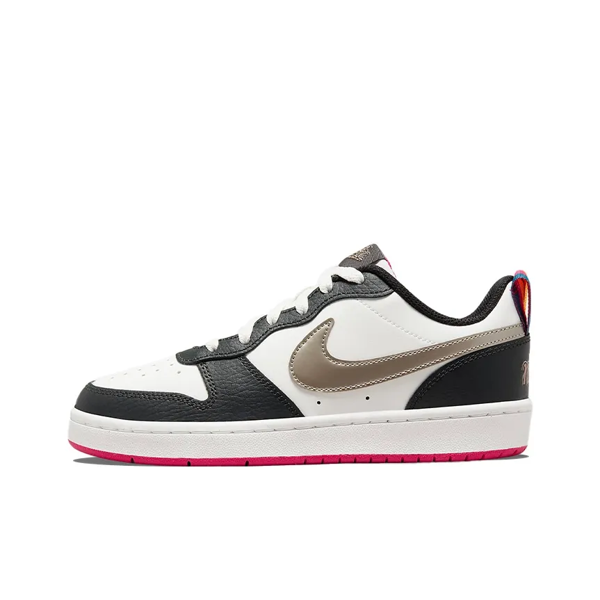 Nike Court Borough Low 2 Off Noir Pink Prime GS