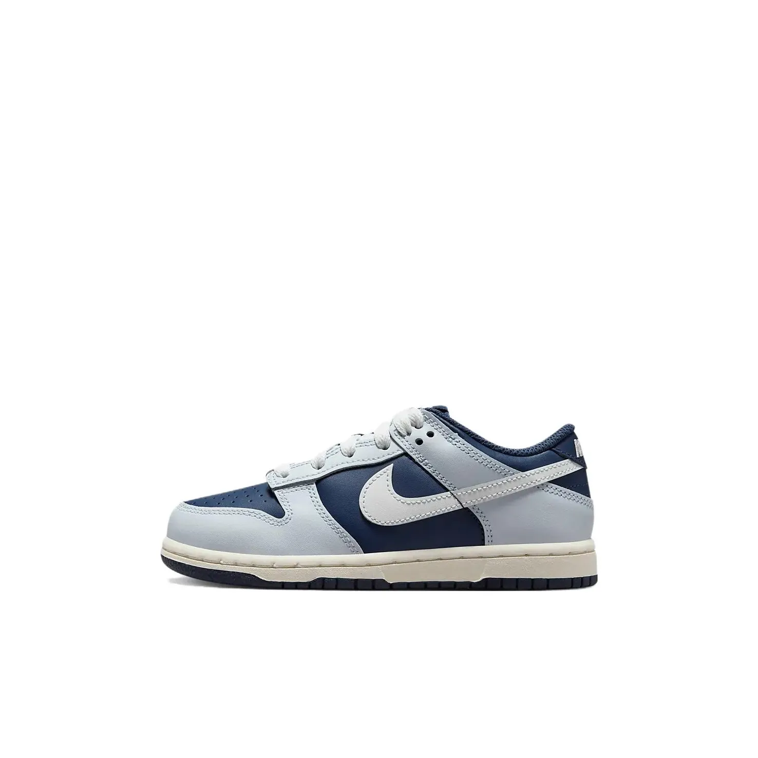 Nike Dunk Устойчивый к истиранию Противоскользящий Низкий Топ Детские Скейтбординги Синий Серый для детей 3-7 лет