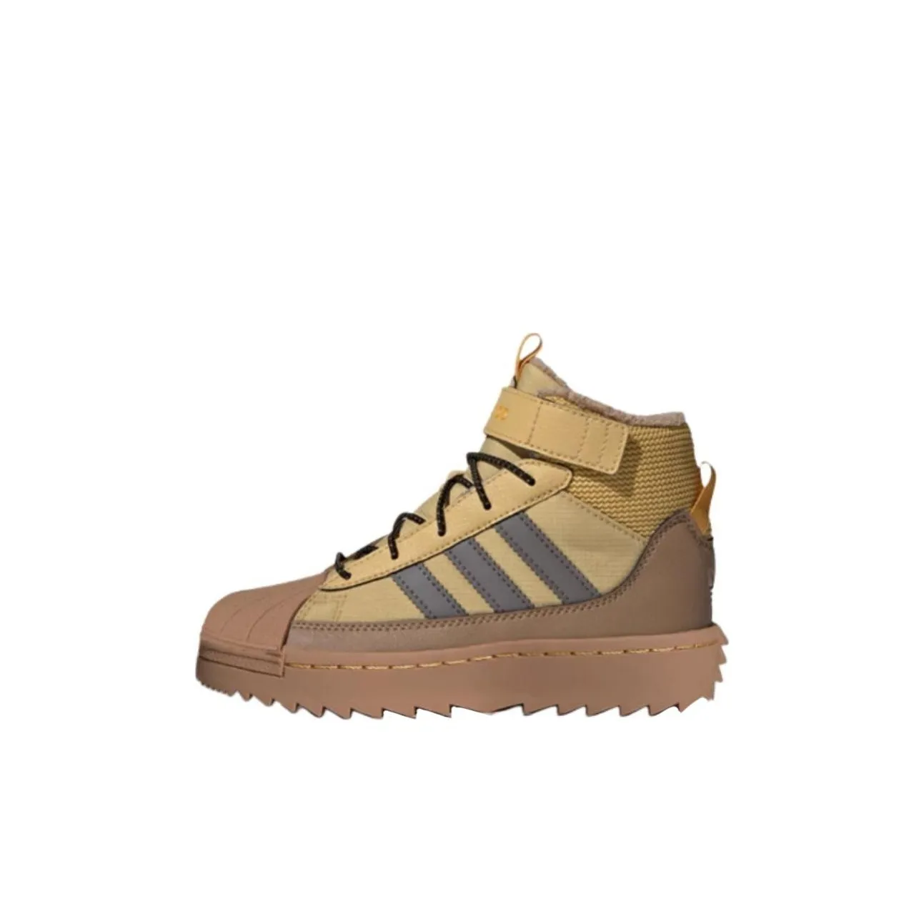 Adidas Originals Superstar High Топ KIDS Lifestyle Shoes Желтый Детский
