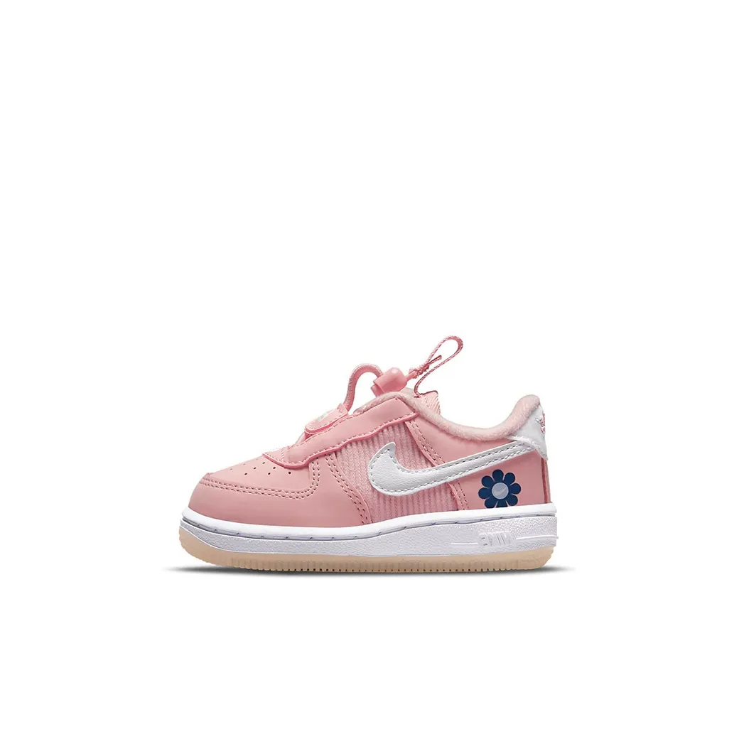 Nike Air FORCE 1 Toggle SE Low Топ Кроссовки для скейтбординга Розово-белый Infant And Toddler