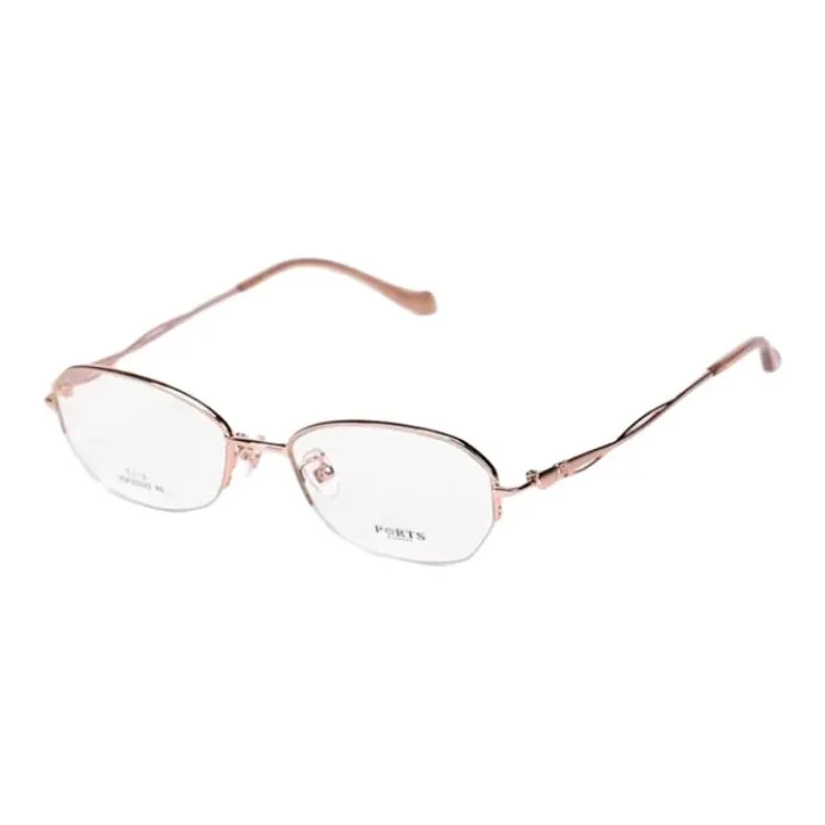 PORTS Пластиковая оправа титановый сплав нерегулярная форма оправа для очков женская розовое золото