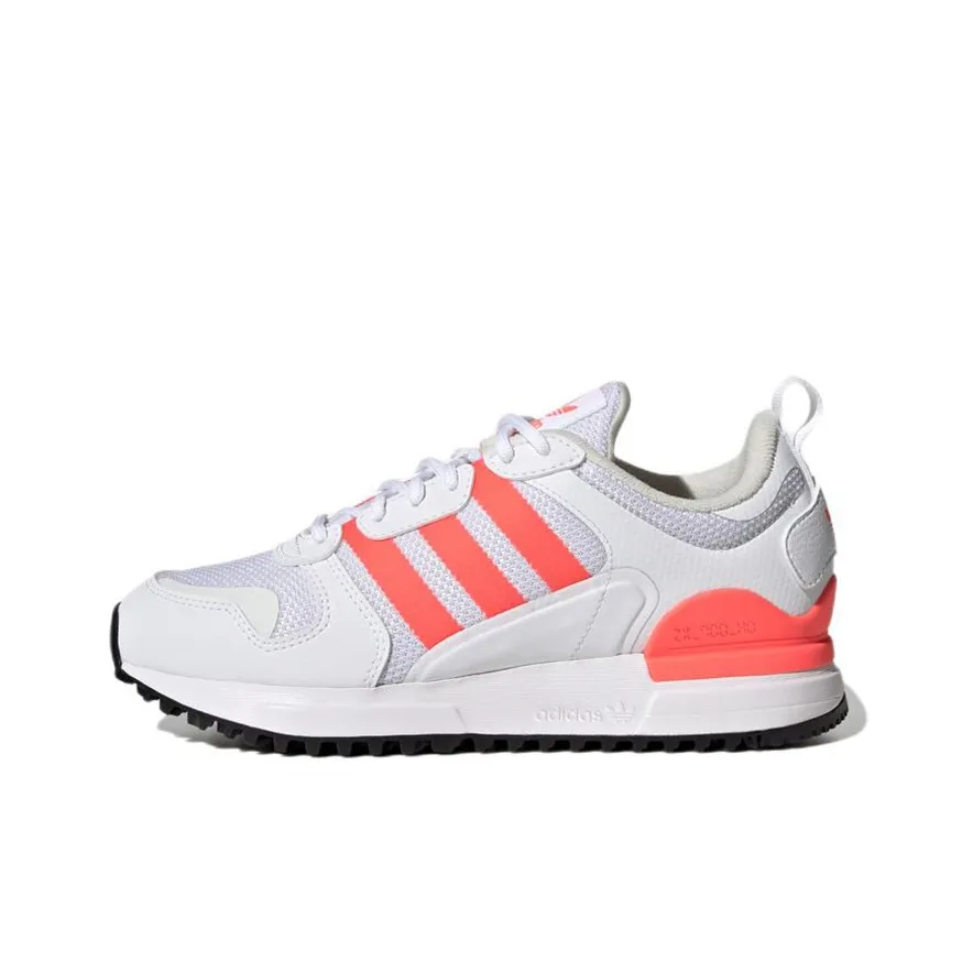 Adidas Originals ZX 700 HD J Abrasion Resistant Low Top Kids Lifestyle Shoes White Red